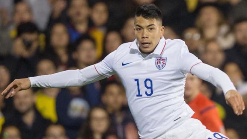 Bobby Wood in action for the USMNT
