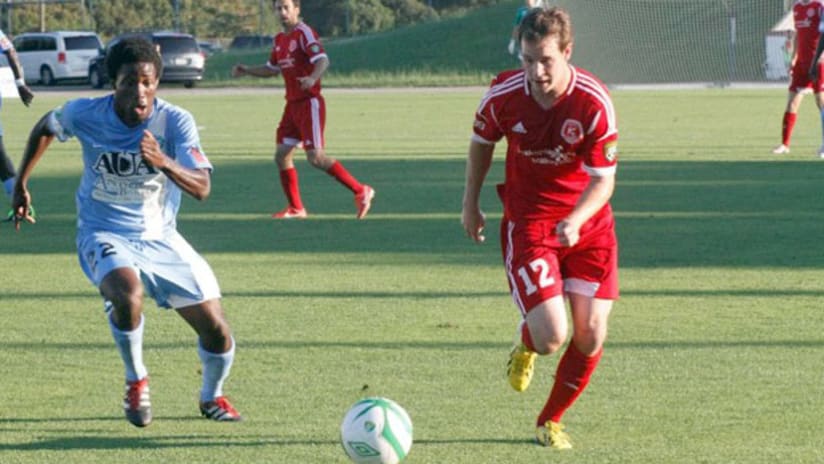 Houston Dynamo loanee Brian Ownby with the Richmond Kickers