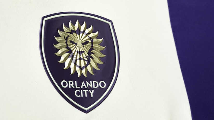 Orlando City 2016 secondary jersey club crest detail