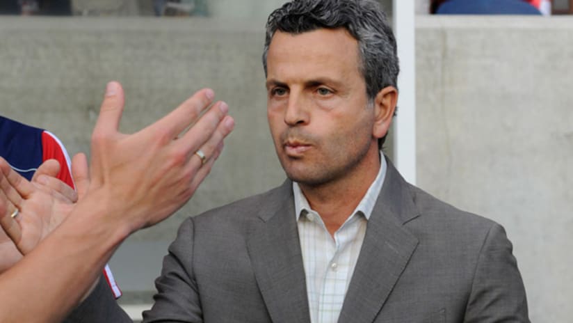 Frank Klopas ahead of his debut as interim coach of the Chicago Fire, June 4, 2011.