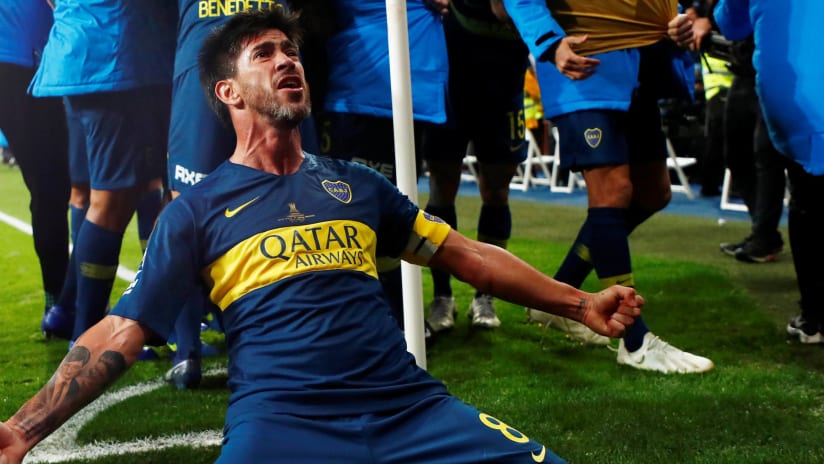 Pablo Perez - Boca Juniors - celebrating a goal
