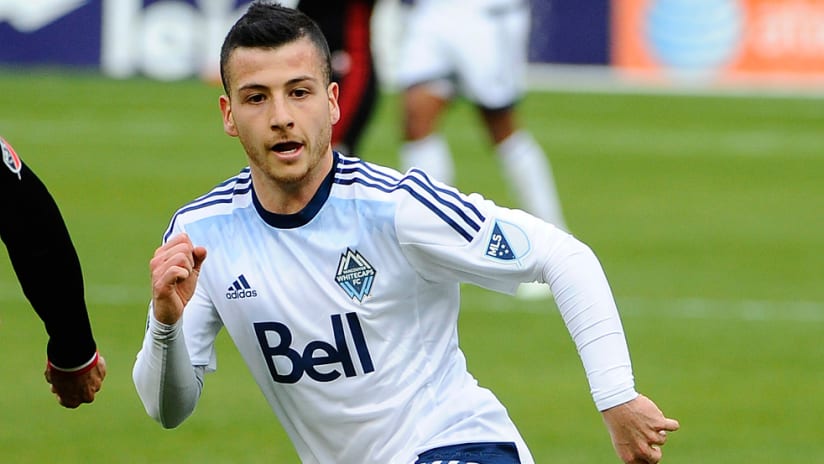 Marco Bustos - in action for the Vancouver Whitecaps - 2016