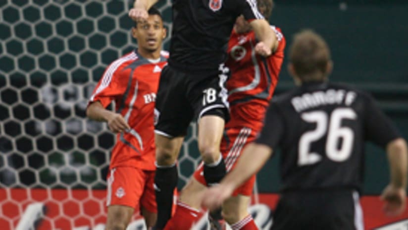 Devon McTavish, top, and D.C. United found themselves on the attack for most of the match.