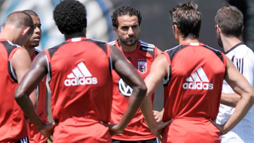 Dwayne De Rosario training with D.C. United for the first time Thursday.