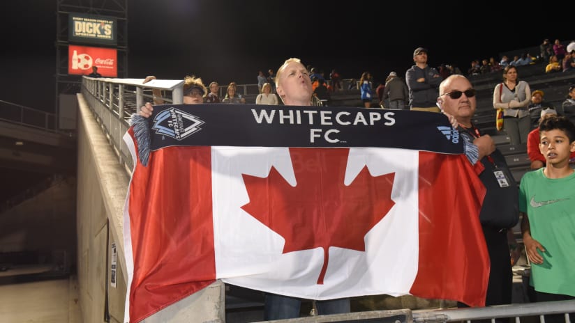 Vancouver Whitecaps fan Kristjan Aug - sole away supporter at Colorado - 05 May 2017