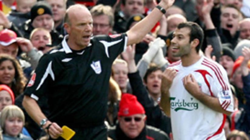 Steve Bennett's officiating and Javier Mascherano's temper were the story of Man U's controversial win.