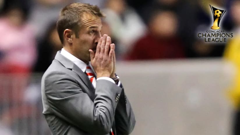 Real Salt Lake head coach Jason Kreis reacts during the CONCACAF Champions League final on Wednesday at Rio Tinto Stadium.