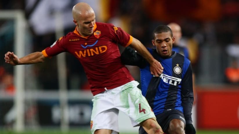 Michael Bradley in Coppa Italia action against Inter