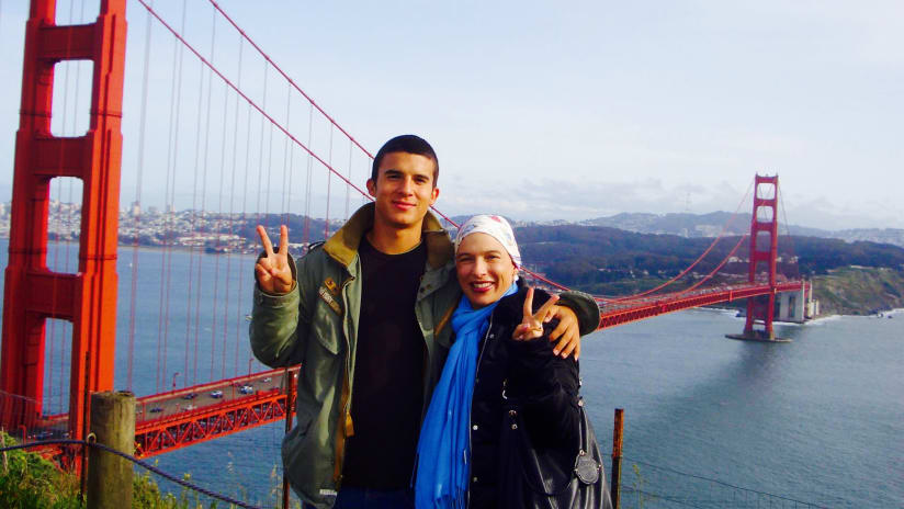 Servando Carrasco and mother in San Francisco