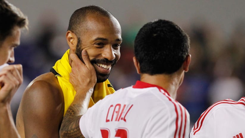 Thierry Henry and Tim Cahill
