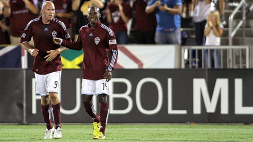 The Colorado Rapids' pairing of Conor Casey (left) and Omar Cummings has produced just two goals this season.