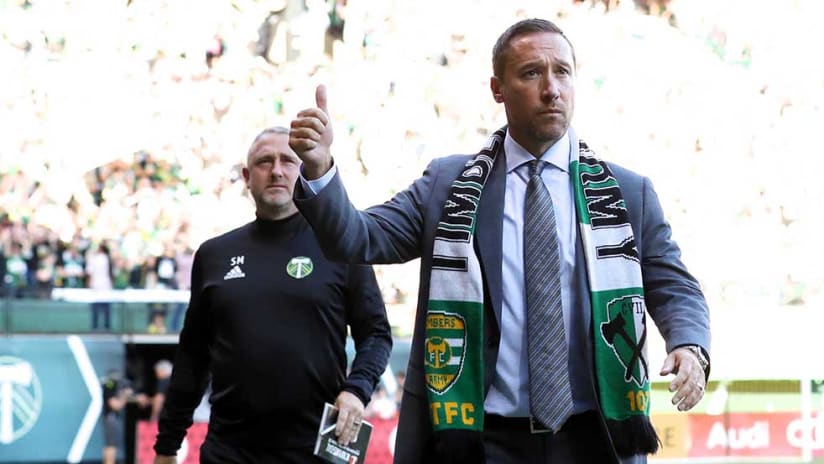 Caleb Porter -- Thumbs Up -- Touchline