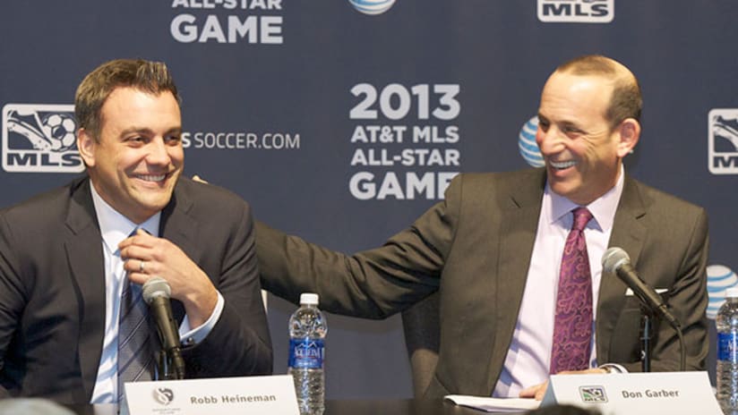 Sporting KC owner Robb Heineman and MLS Commissioner Don Garber
