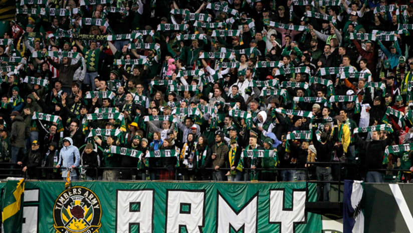 The Timbers Army have turned out in droves to support Portland's reserves