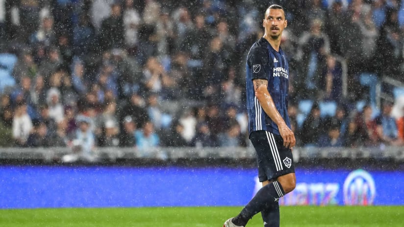 Zlatan Ibrahimovic - LA Galaxy - looks over his shoulder