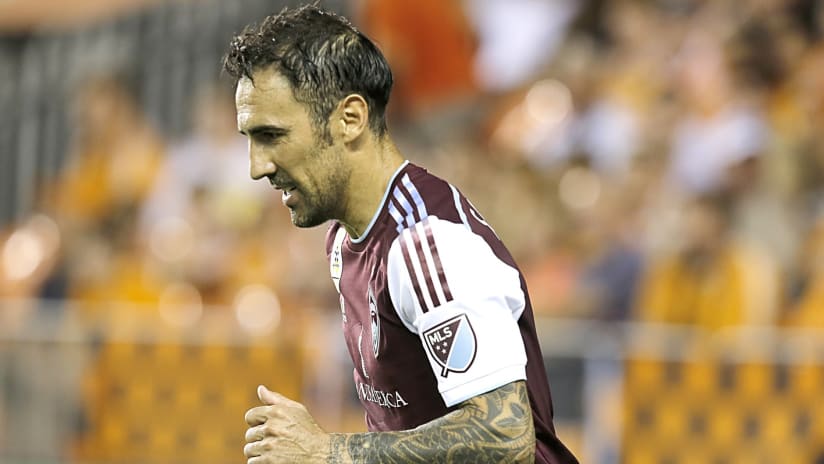 Vicente Sanchez on the field for the Colorado Rapids on September 26, 2015