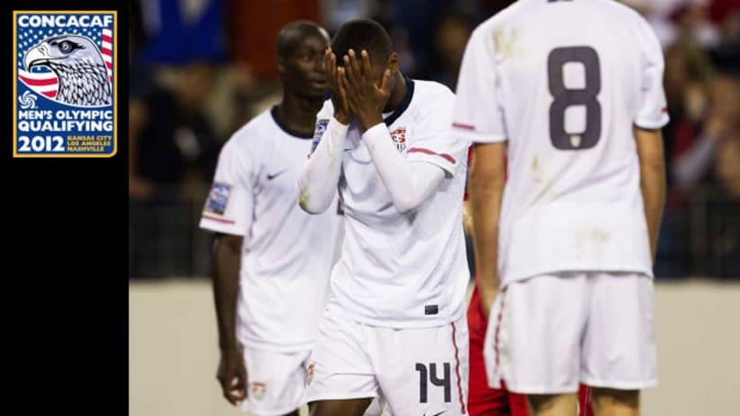 Olympic Qualifying: Joe Gyau is disappointed after Canada score, March 24, 2012.