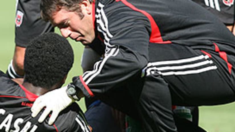 United trainer Brian Goodstein is responsible for making sure the Black-and-Red are fit.