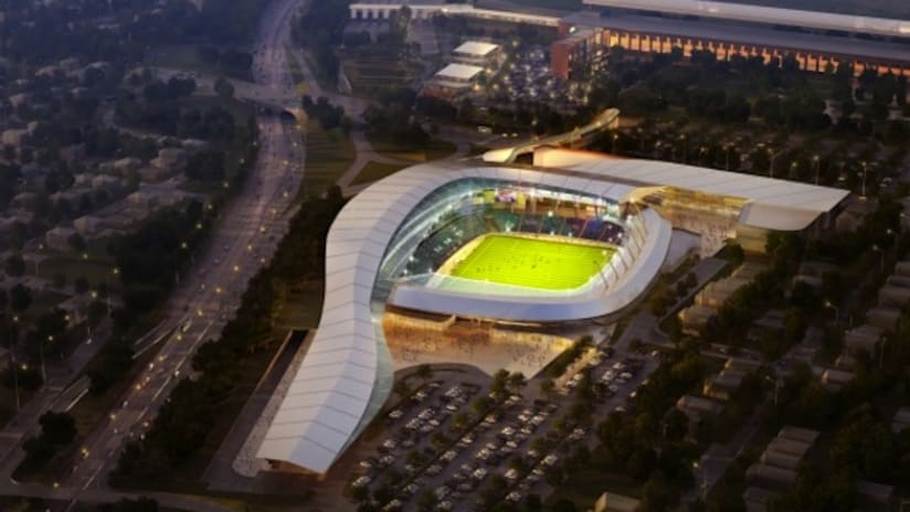 Proposed New York Cosmos stadium in Queens