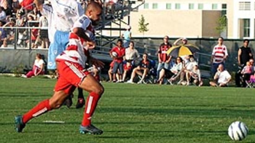 Forward Abe Thompson scored the first goal of the game for FC Dallas.