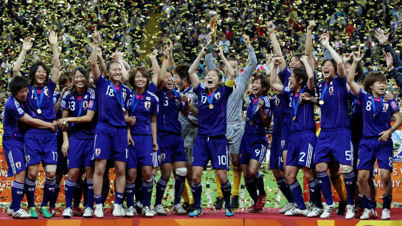 Japan celebrate FIFA Women's World Cup 2011