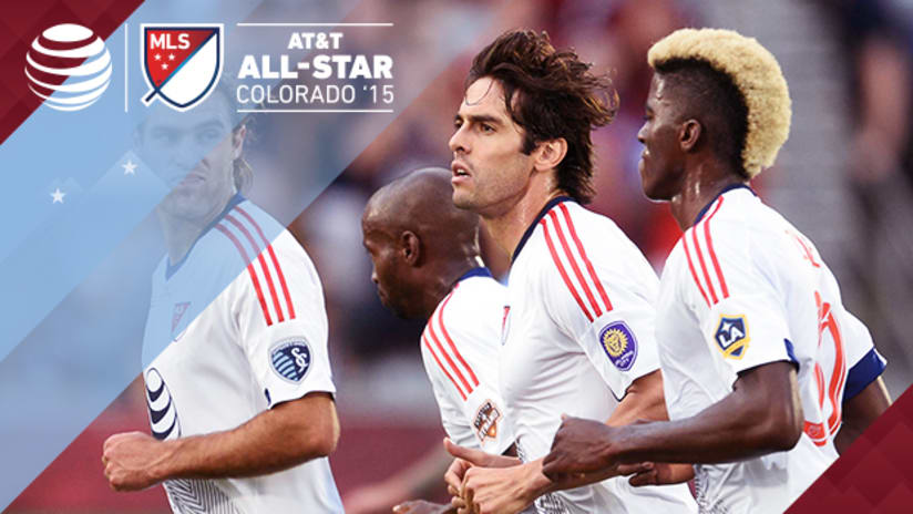Kaka and teammates celebrate goal | 2015 All-Star Game