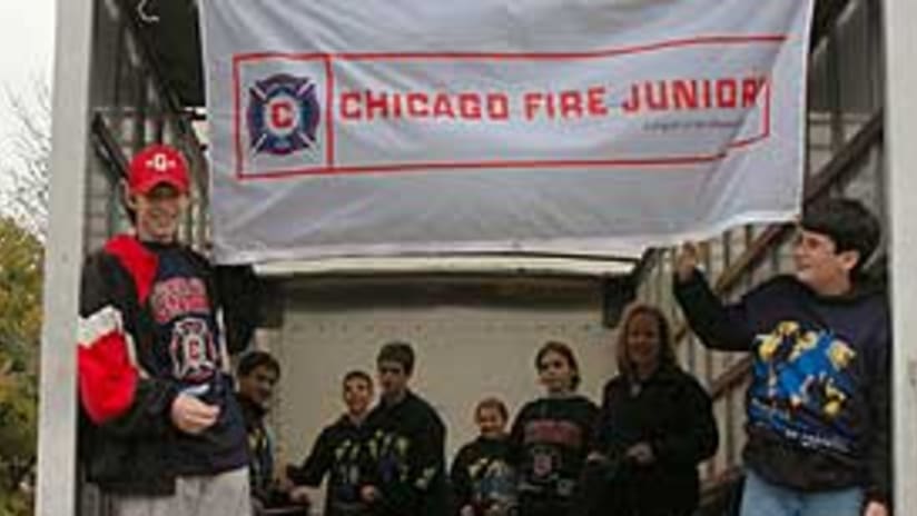 The Chicago Fire Juniors collected more than 400 items during their coat drive.