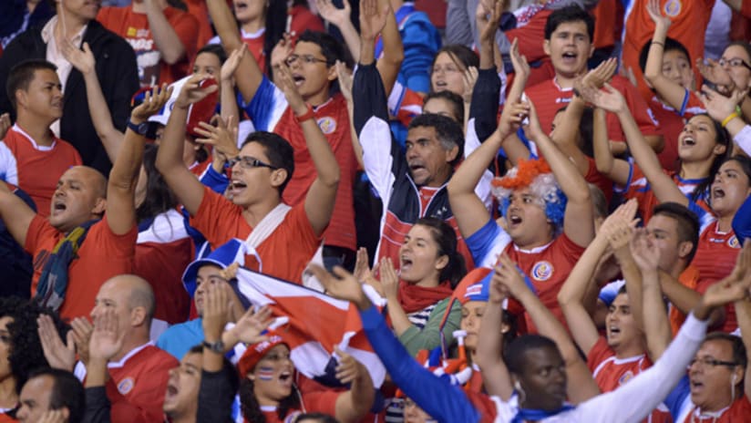 Costa Rican fans at Estadio Nacional vs. US