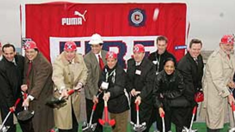 Groundbreaking for the Chicago Fire's new home stadium was Tuesday.