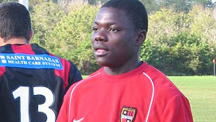 Academy player Johnny Exantus  is doing his best to make the MetroStars first team.