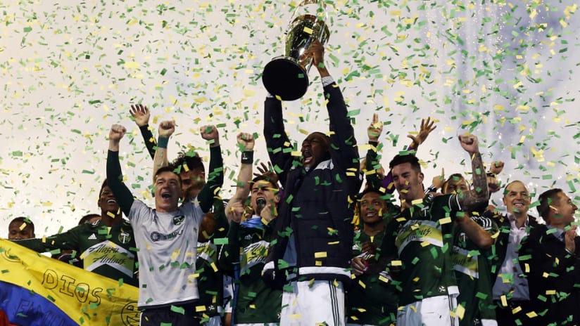 MLS Cup - 2015 - Portland Timbers - trophy celebration