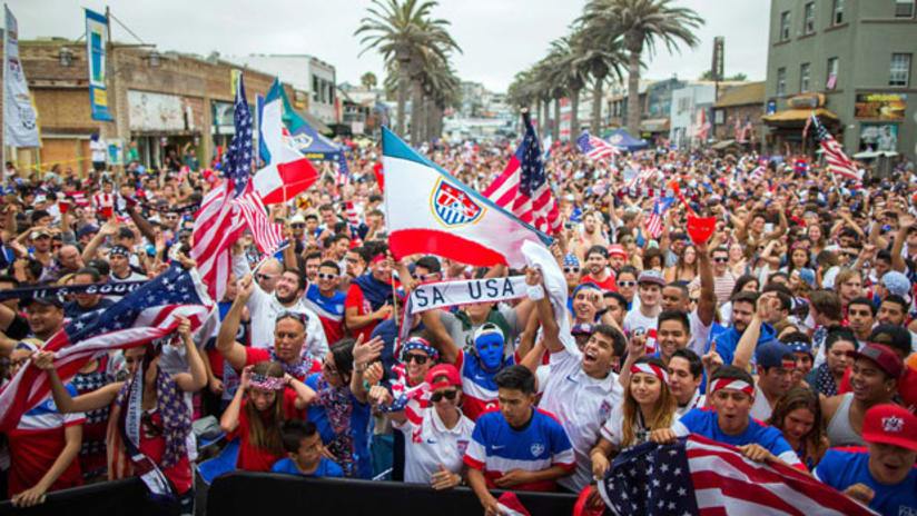 World Cup: USA fans in Hermosa Beach, California