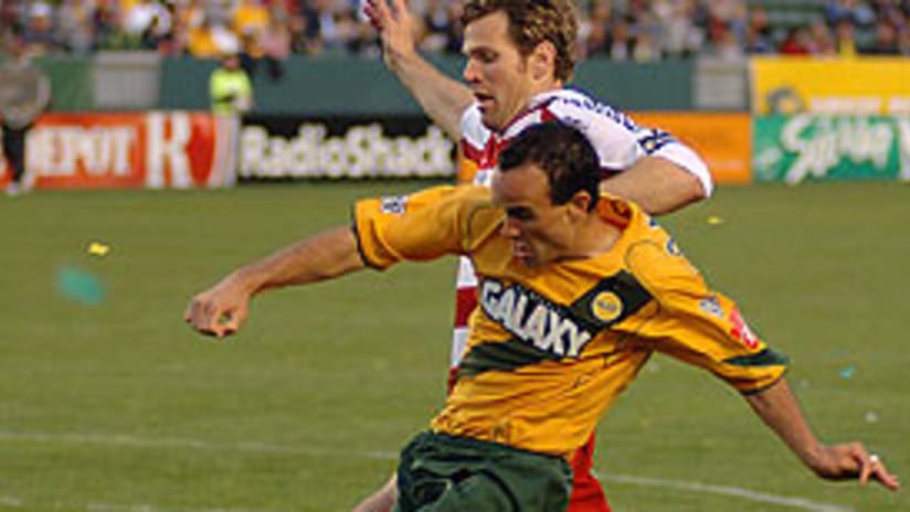 Landon Donovan tallied his third goal of the season in the first half on Saturday.