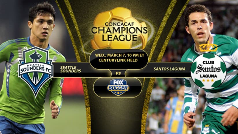 CCL: Seattle Sounders vs. Santos Laguna, March 7, 2012
