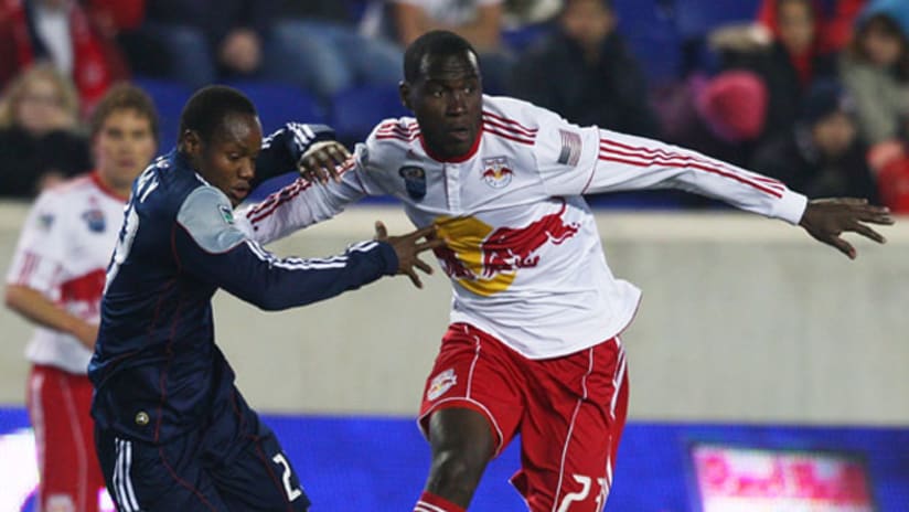 New York's Tony Tchani (right) could earn the start against Chivas USA on Saturday night.