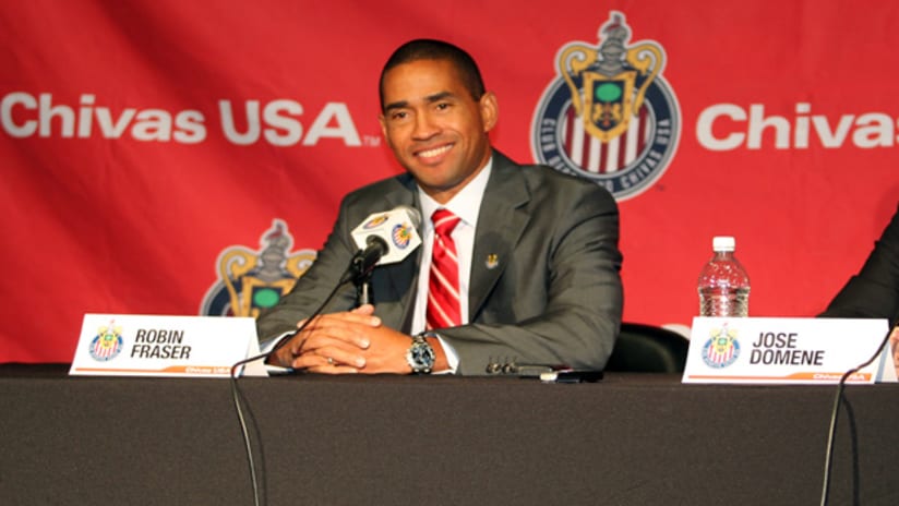Robin Fraser was introduced as Chivas USA's new head coach on Wednesday.