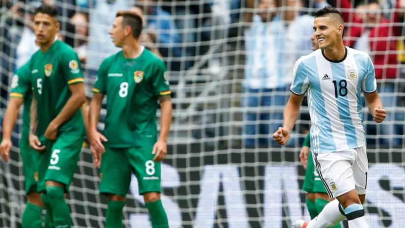 Erik Lamela - Argentina - goal celebration vs. Bolivia