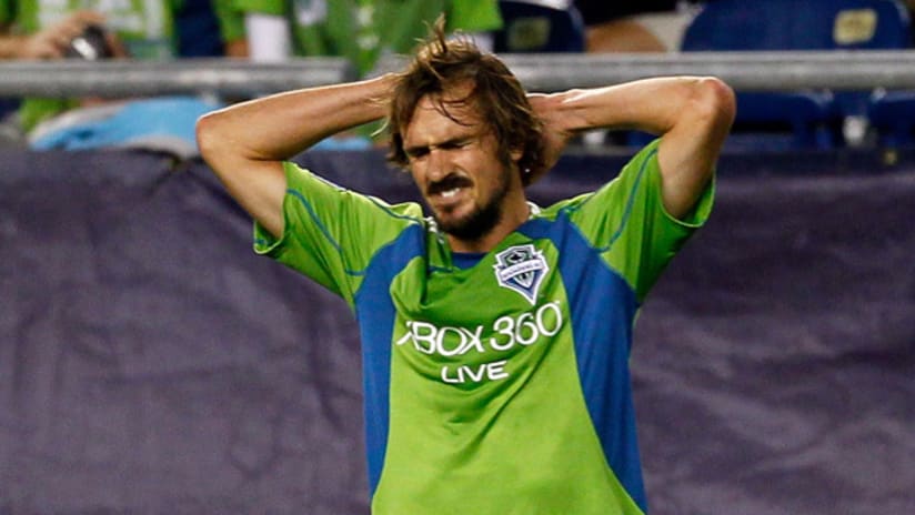Roger Levesque and the Seattle Sounders let a golden opportunity slip after going up 1-0 vs. New England