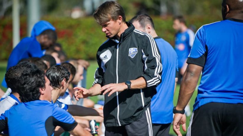 Jesse Marsch on the sideline for the Montreal Impact