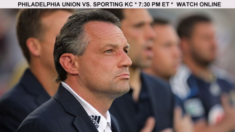 Peter Nowak and the Philadelphia Union take on Sporting Kansas City on Wednesday.