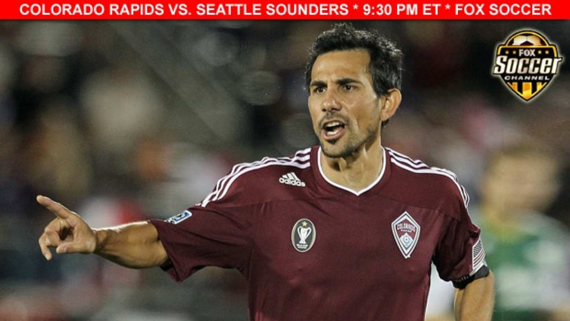Pablo Mastroeni and the Rapids face the Seattle Sounders on Friday night.