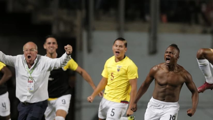 Ecuador U-20s celebrate