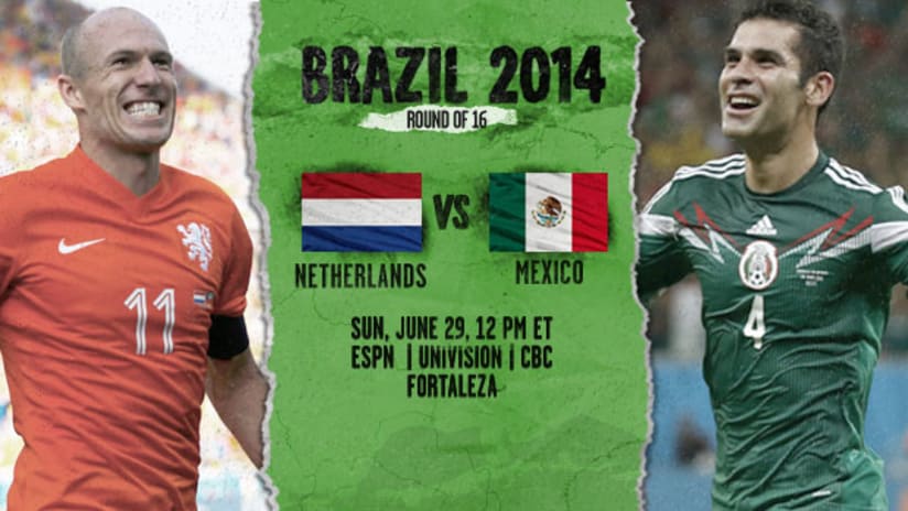 Netherlands vs. Mexico, Round of 16 (June 29, 2014)
