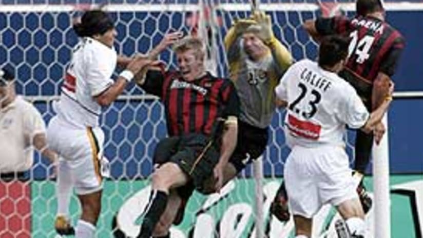 The MetroStars beat the Galaxy in back-to-back games in June.