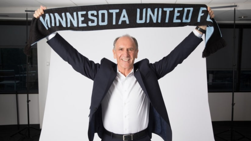 Minnesota United CEO Chris Wright - Holding scarf - THUMB/EMBED ONLY