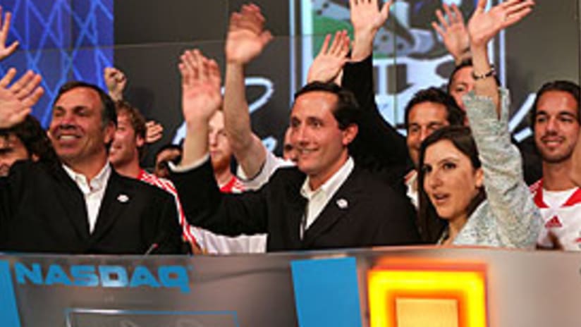 The New York Red Bulls rang the closing bell at the NASDAQ stock market Wednesday.