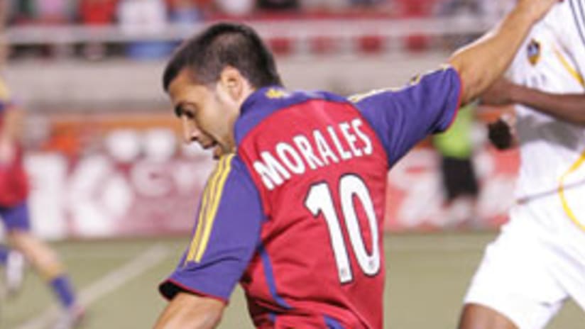 Javier Morales scored for RSL Wednesday against Newell's Old Boys.