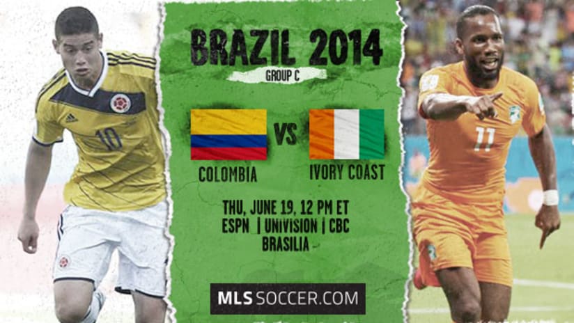 Colombia vs. Ivory Coast, World Cup Preview