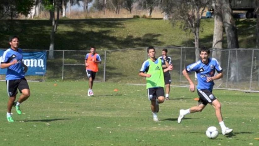 Montreal Impact players work out in Guadalajara, Mexico
