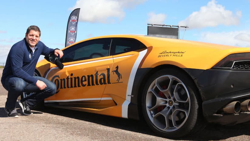 Tony Meola with a Lamborghini